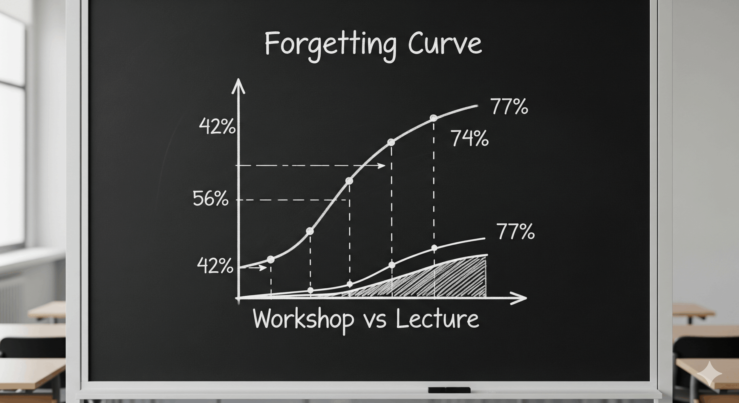先日の生成AIセミナー、どれだけ覚えてますか？エビングハウスの忘却曲線を打ち破るワークショップのススメ