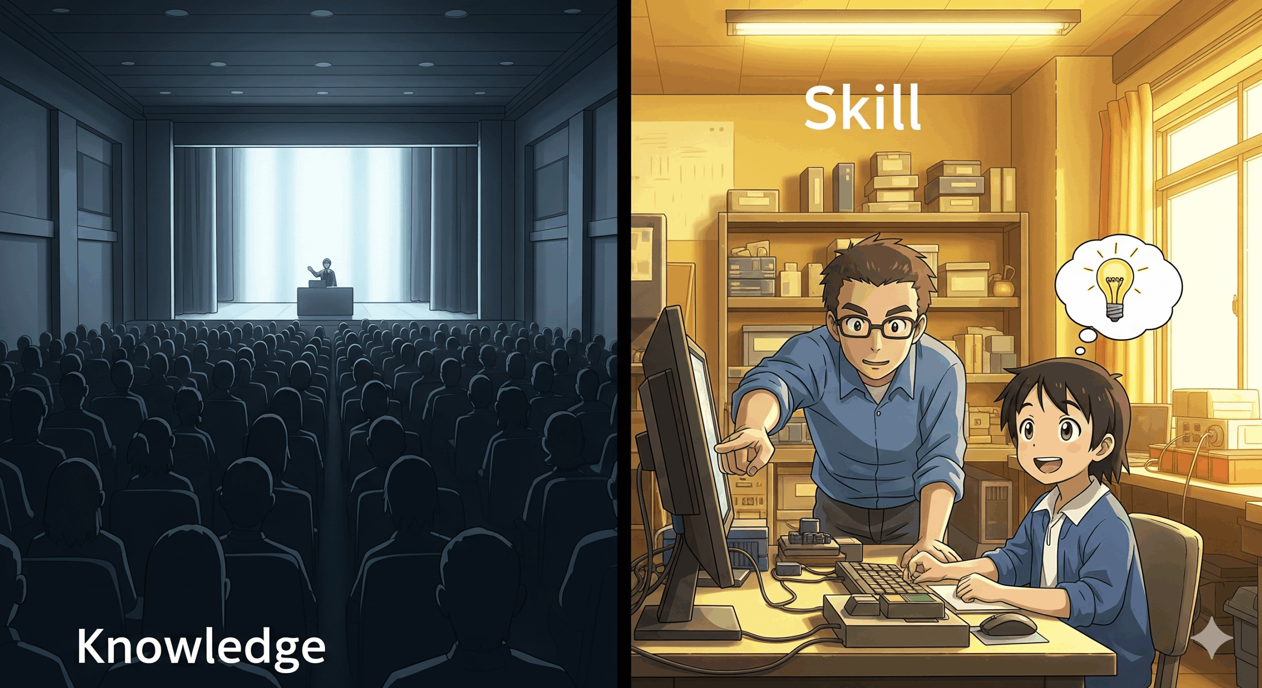 生成AIセミナーの選び方|「知識」で終わる講義と「スキル」になるDXワークショップの違い