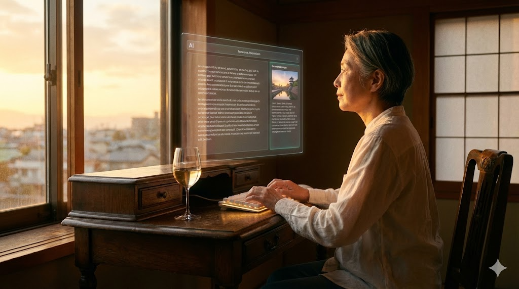 死ぬ前の後悔1位は「自分に正直に生きなかったこと」──40代・50代から始める発信。生成AIがあなたの"言葉のブレーキ"を外す理由